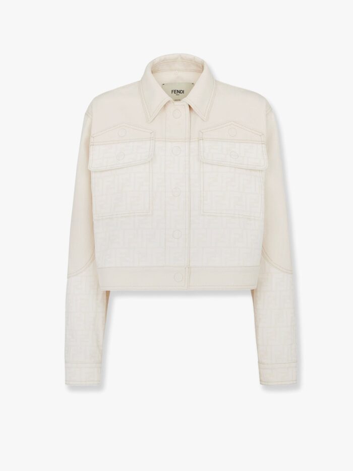 Fendi Ff Off White Denim Jacket
