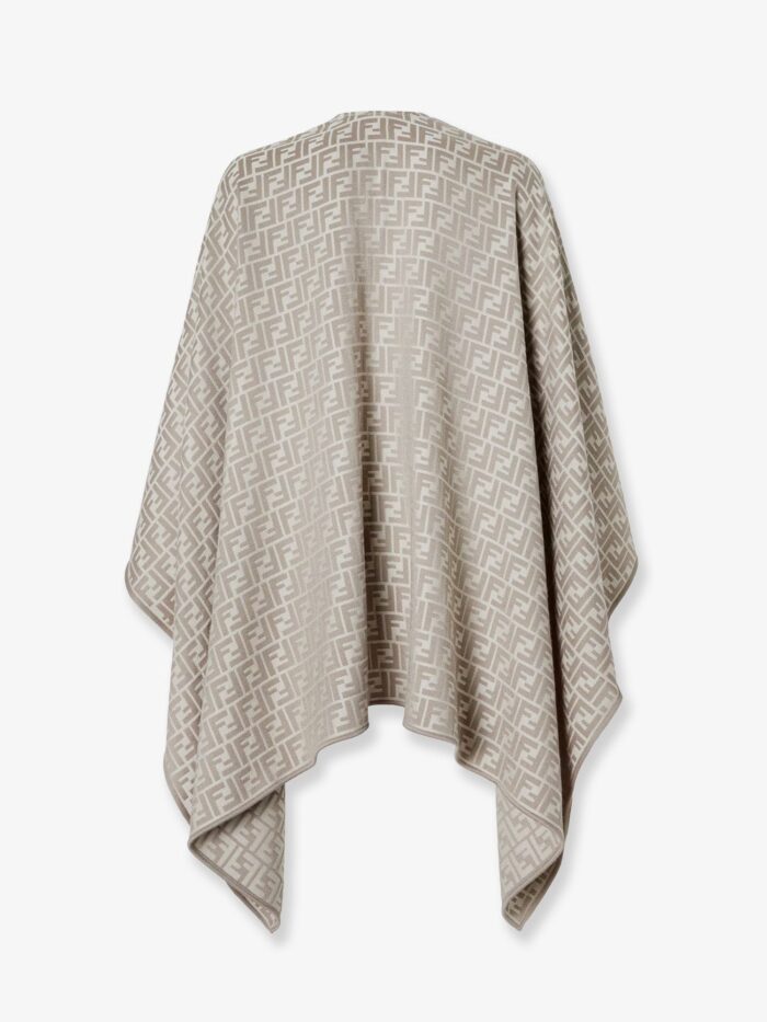 Fendi FF Silk And Wool Poncho