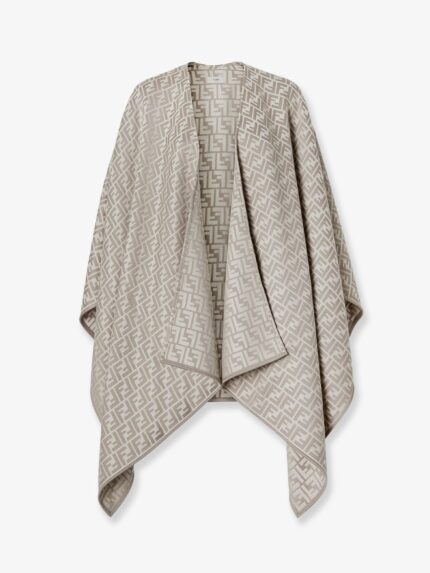 Fendi FF Silk And Wool Poncho
