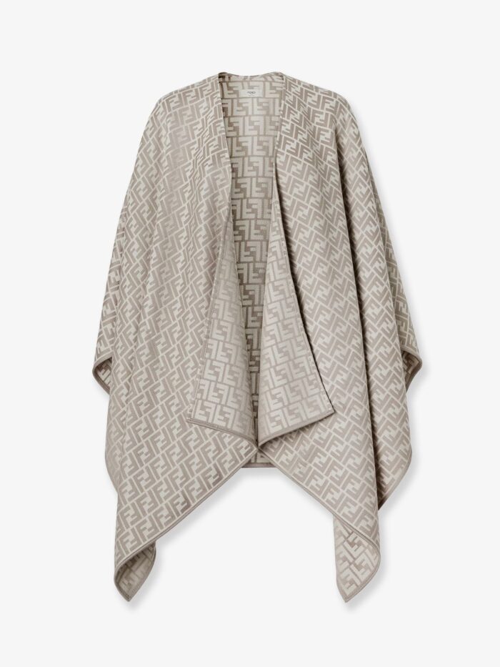 fendi ff silk and wool poncho Fendi FF Silk And Wool Poncho