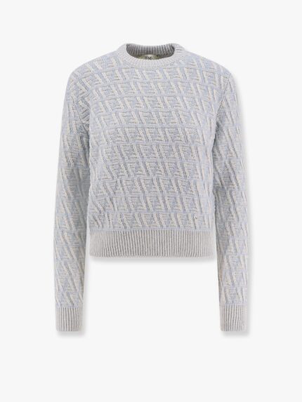 Fendi Ff Wool And Cashmere Crop Sweater