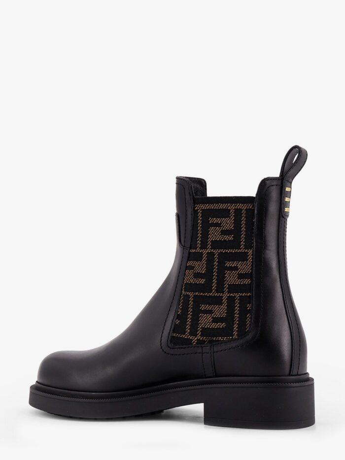 Fendi Filo Leather Ankle Boots