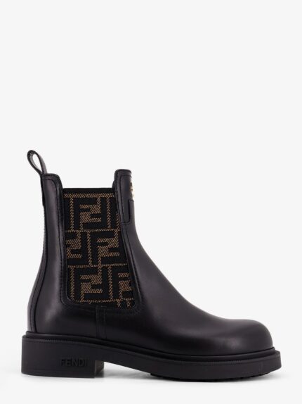 Fendi Filo Leather Ankle Boots