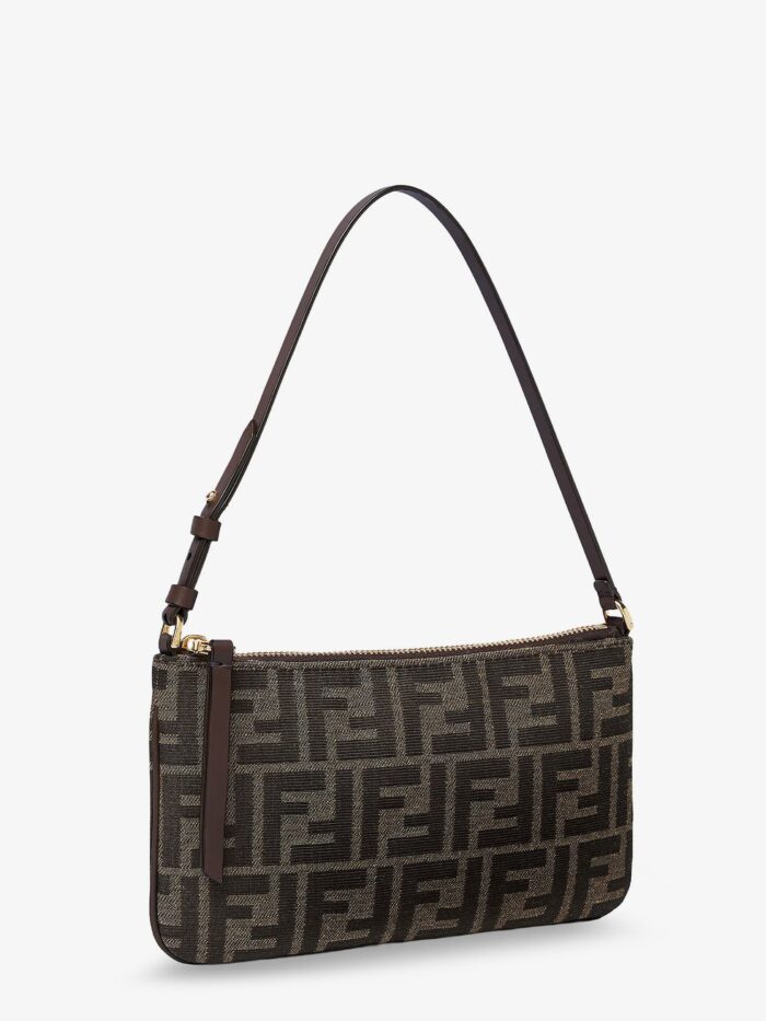 Fendi Flat Baguette Shoulder Bag In FF Fabric