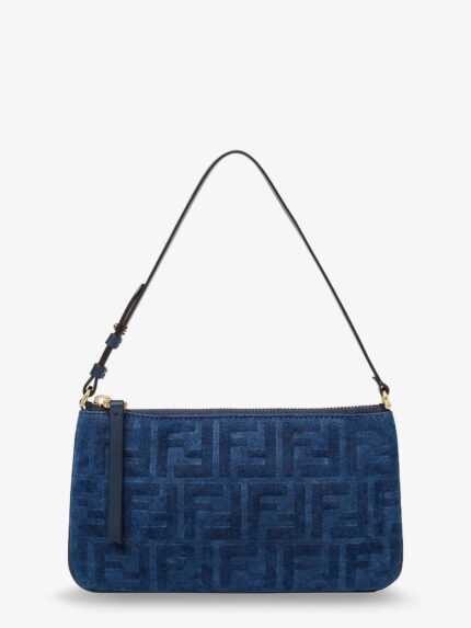 Fendi Flat FF Fabric Shoulder Bag