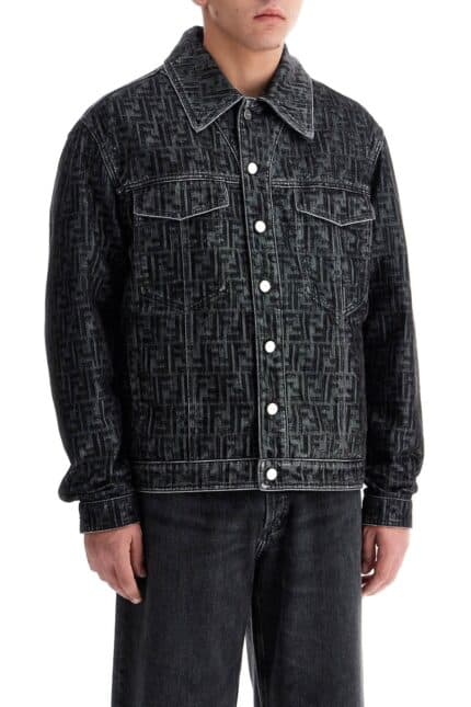 FENDI "flocked Denim Ff Jacket"