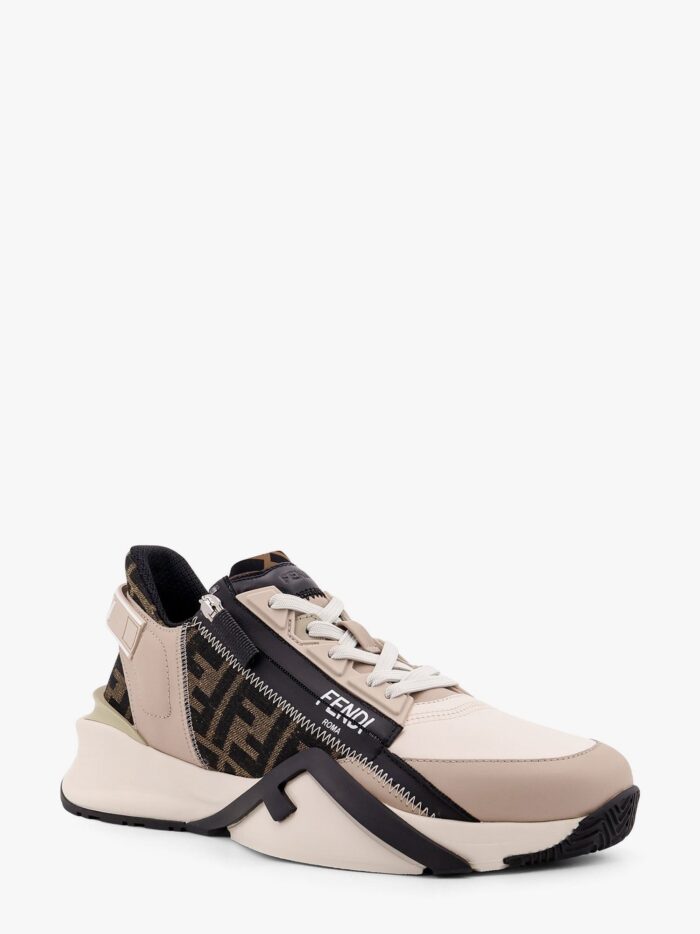 Fendi Flow Leather Sneakers With Ff Motif