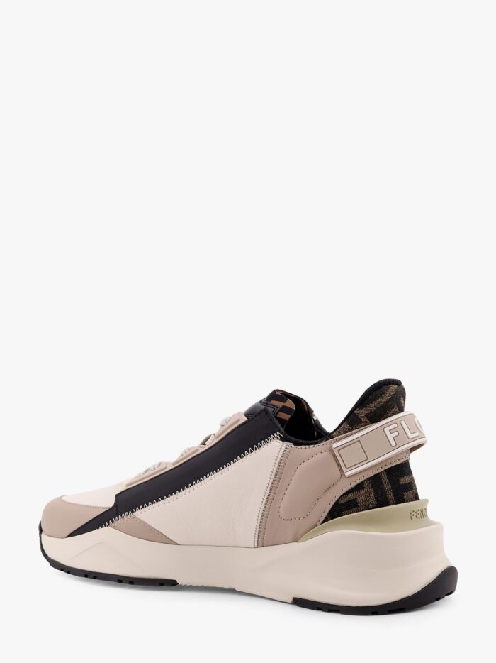 Fendi Flow Leather Sneakers With Ff Motif
