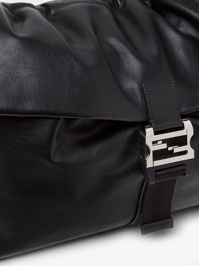 Fendi Flux Maxi Messenger Leather Crossbody Bag