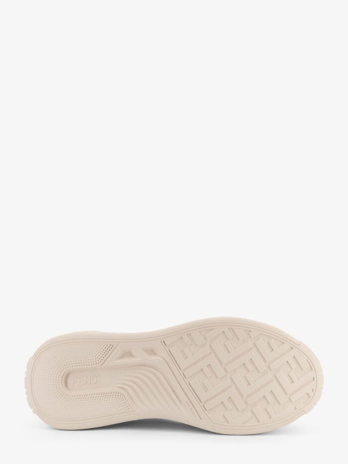 Fendi Force Leather Sneakers With FF Jacquard Fabric Inserts