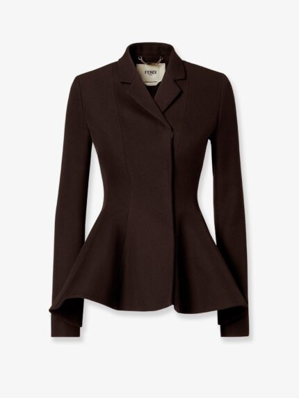 Fendi Grain-de-poudre Wool Blazer