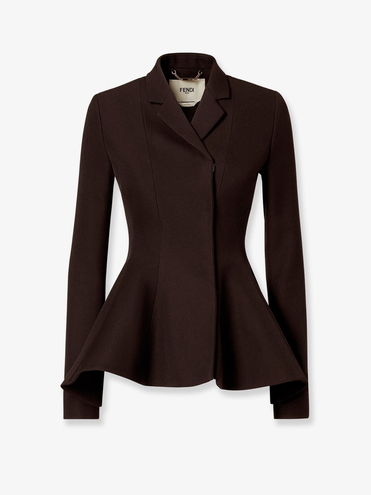 Fendi Grain-de-poudre Wool Blazer