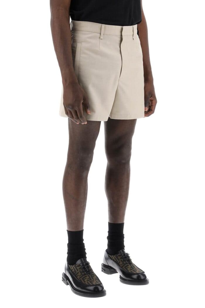 FENDI High-waisted Tailored Bermuda Shorts