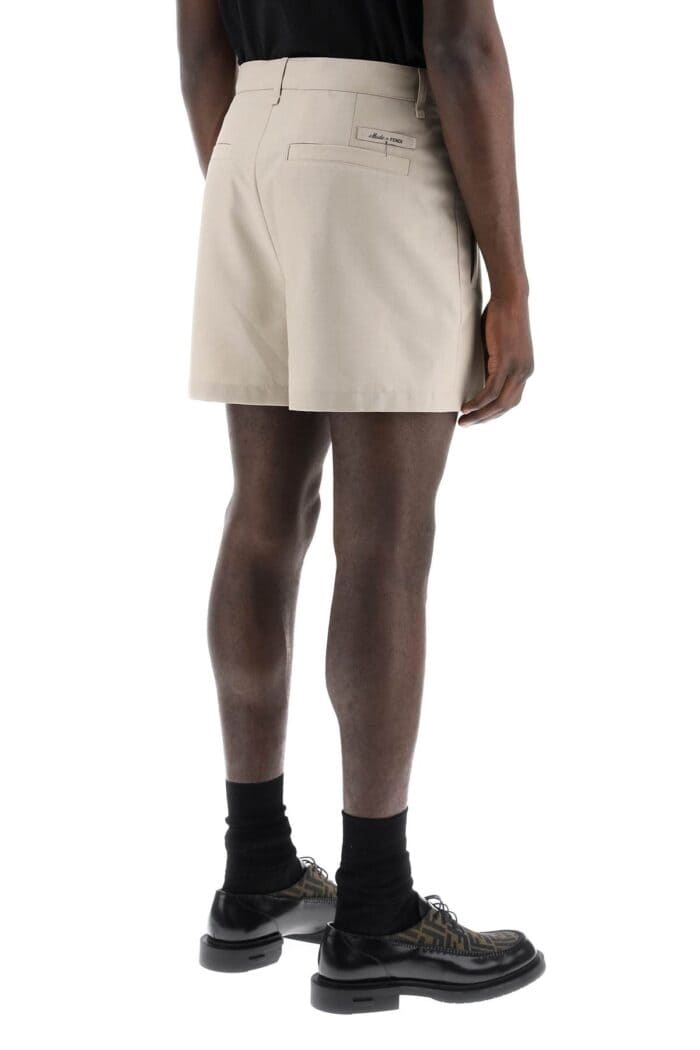 FENDI High-waisted Tailored Bermuda Shorts