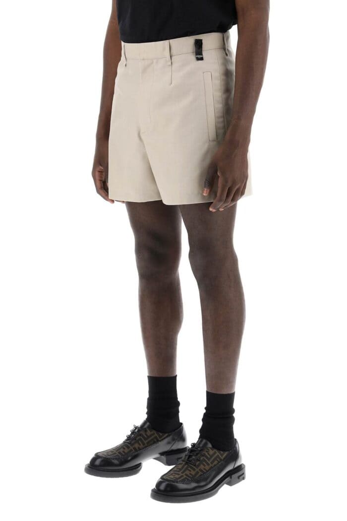 FENDI High-waisted Tailored Bermuda Shorts