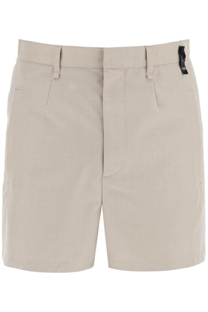 FENDI High-waisted Tailored Bermuda Shorts