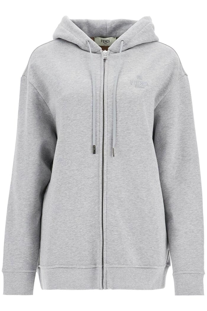 FENDI Hooded Full Zip Sweatshirt