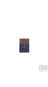 Fendi Jacquard FF Fabric Cardholder With Denim Effect