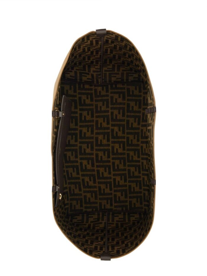 Fendi JACQUARD "FF" VELVET SHOPPER BAG
