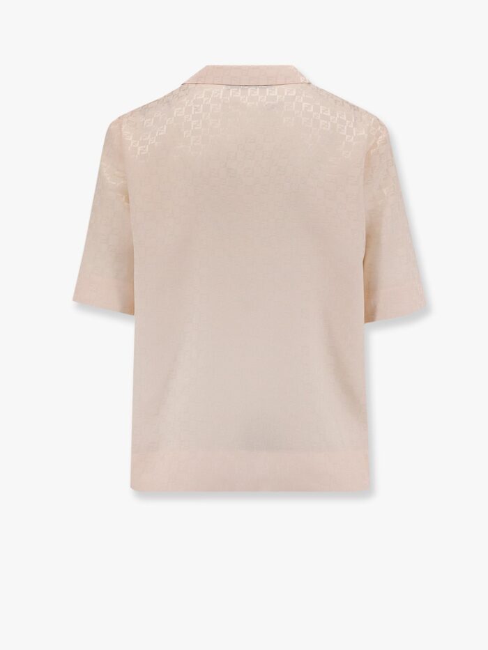 Fendi Jacquard Silk Shirt With Ff Chess Motif