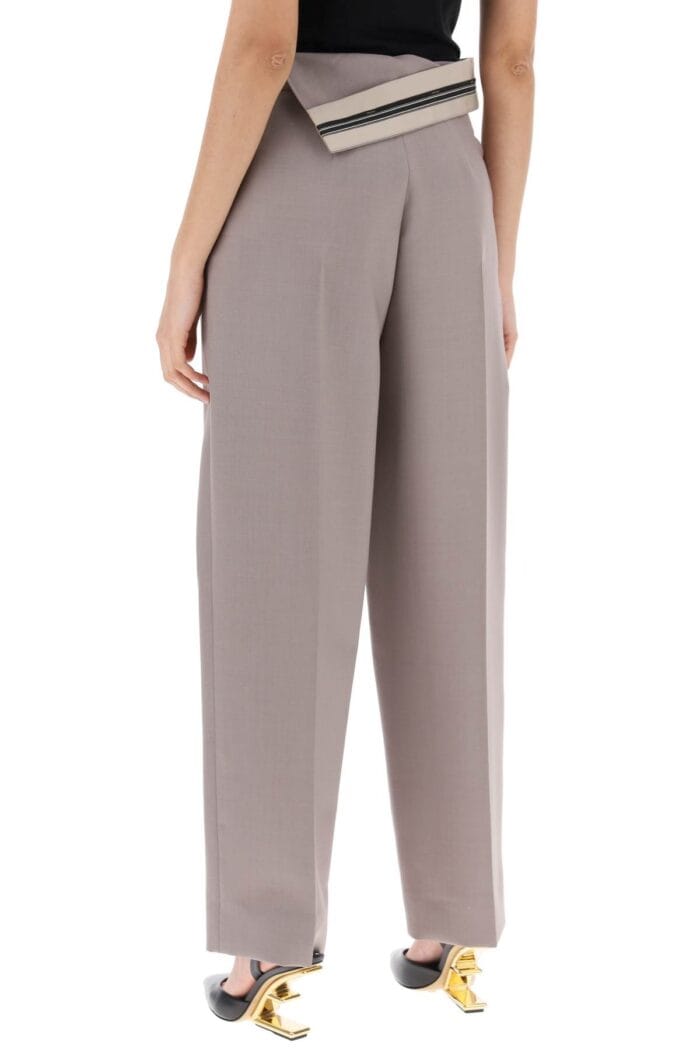FENDI "kid Mohair Carrot Fit Pants