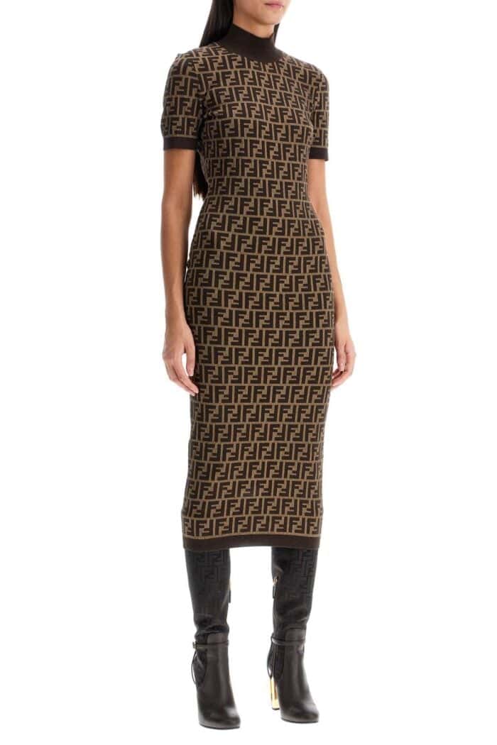 FENDI 'knit Midi Dress With Ff