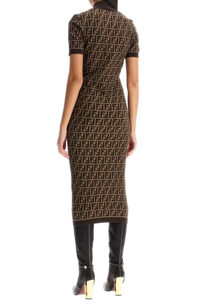 FENDI 'knit Midi Dress With Ff