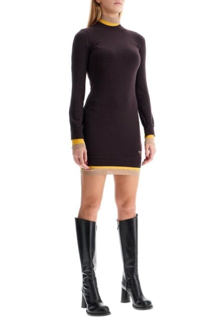 FENDI 'knitted Mini Dress With Contrasting Edges'