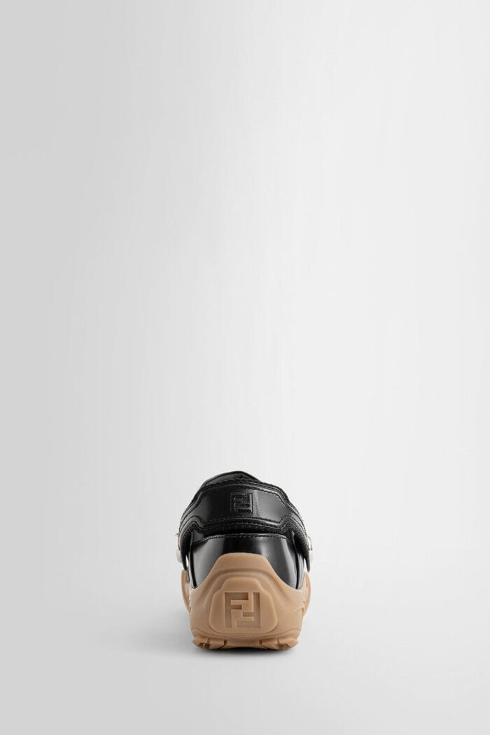 FENDI Lab Leather Clogs