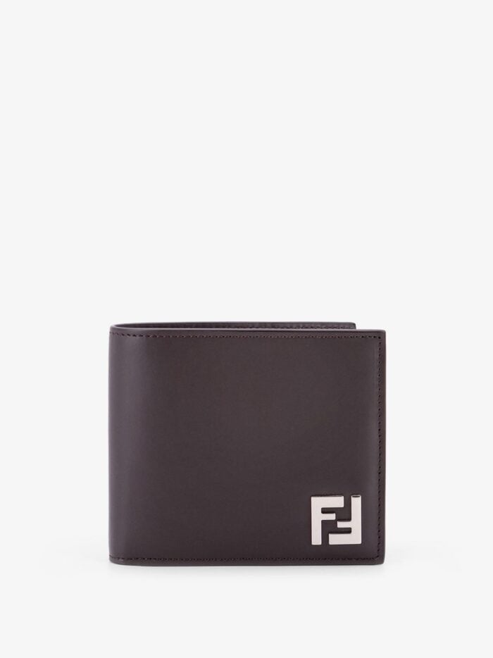 Fendi Leather And Ff Fabric Wallet