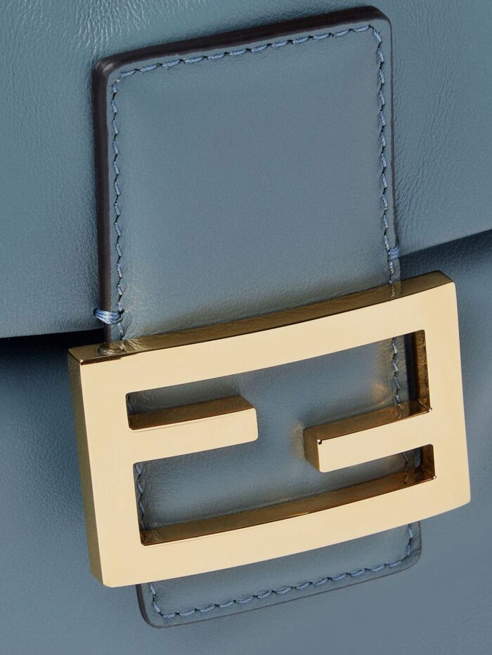 Fendi Leather Backpack With Metal FF Logo Detail