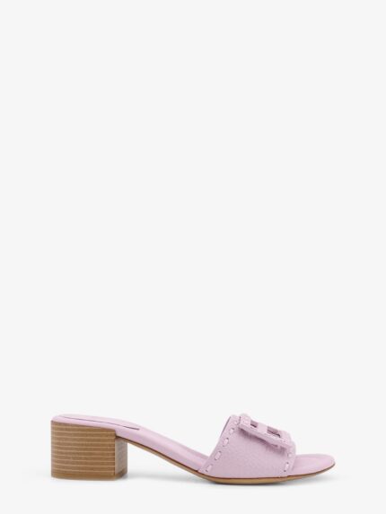 Fendi Leather Baguette Sandals