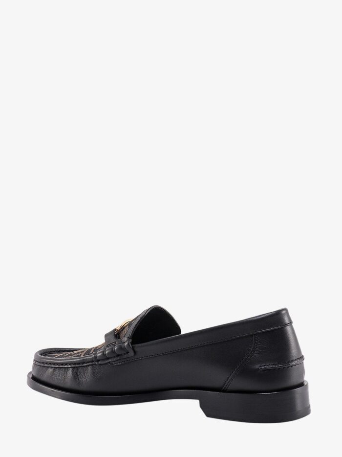 Fendi Leather Loafer With Ff Print Insert