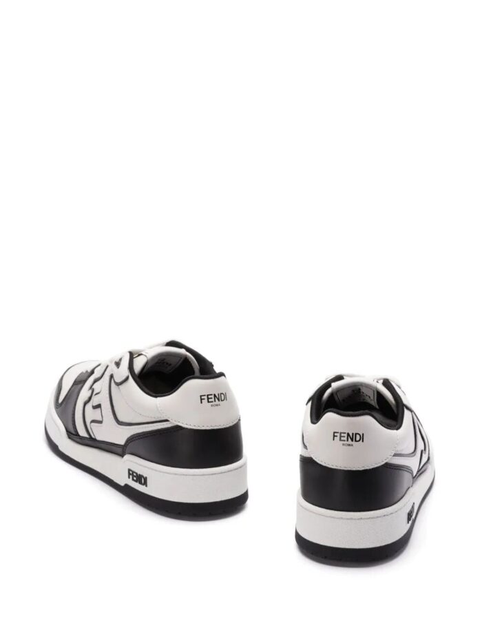 Fendi Leather Sneakers With Ff Lateral Logo