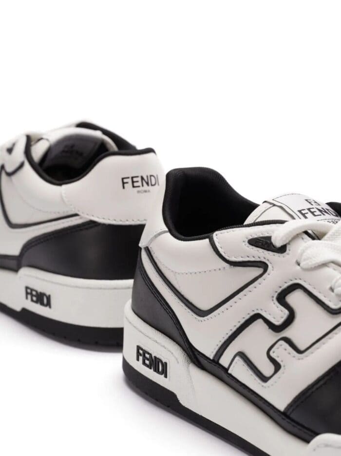 Fendi Leather Sneakers With Ff Lateral Logo
