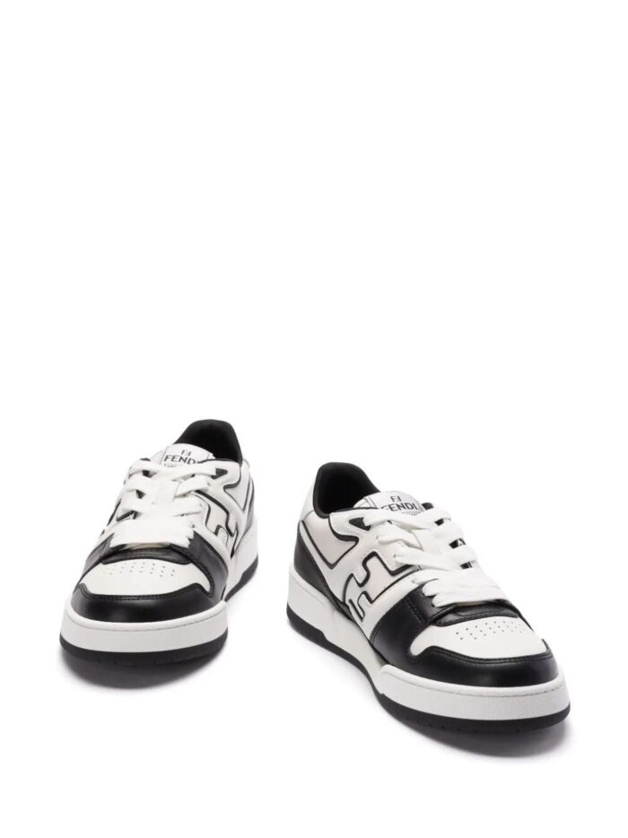 Fendi Leather Sneakers With Ff Lateral Logo