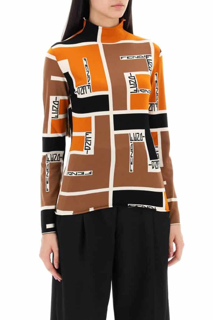 FENDI Lightweight Long-sleeved Knit Top For