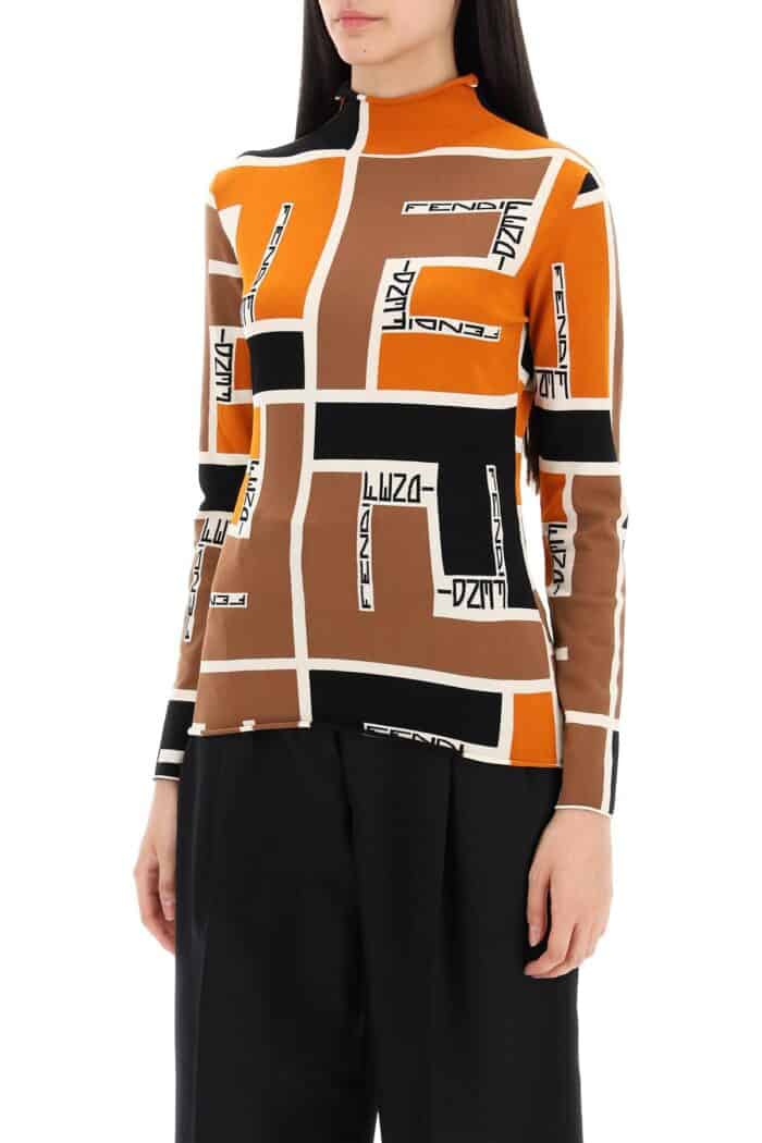 FENDI Lightweight Long-sleeved Knit Top For