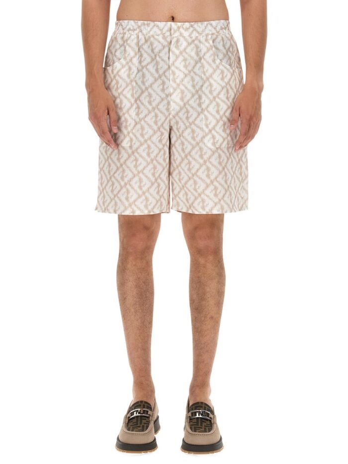Fendi LINEN BERMUDA SHORTS