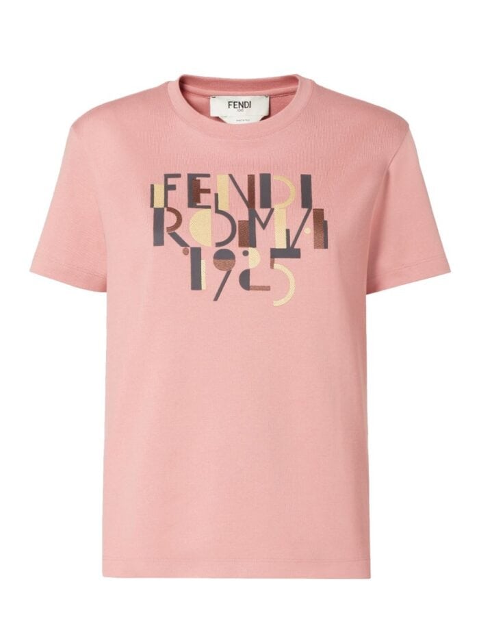 fendi logo print t shirt Fendi LOGO PRINT T-SHIRT