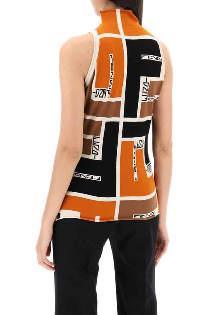 FENDI Lycra Top With Ff Puzzle Pattern