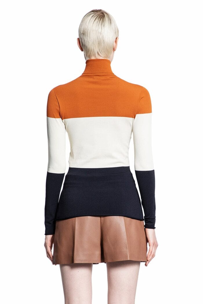 FENDI Lycra Turtleneck Colour-block Jumper