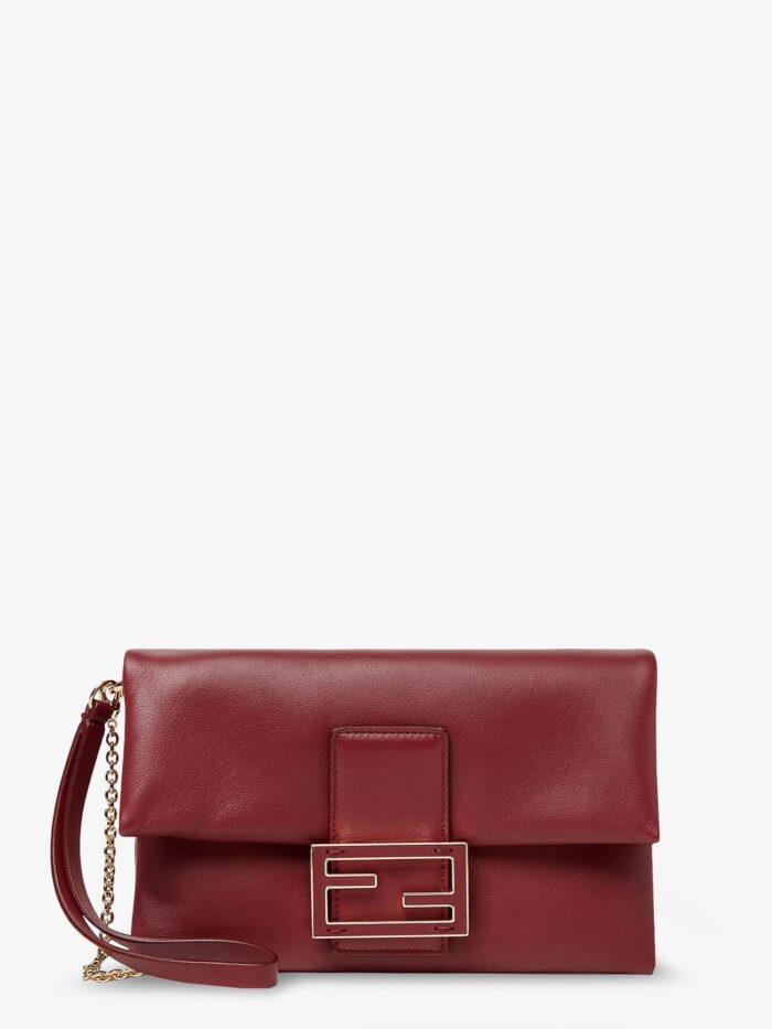 Fendi Mamma Baguette Leather Crossbody Bag