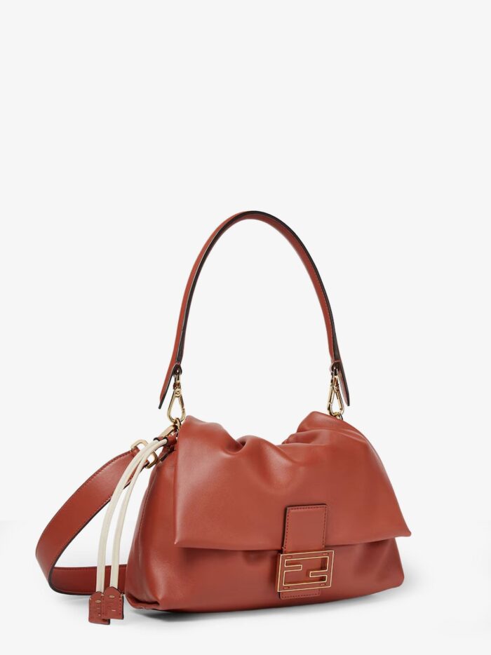 Fendi Mamma Baguette Leather Shoulder Bag
