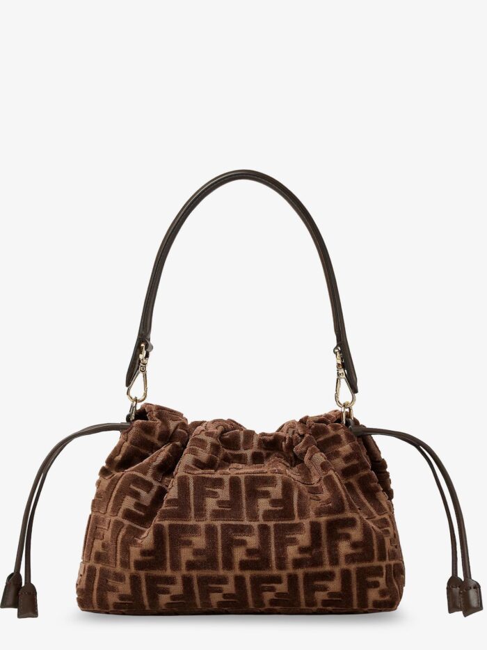 Fendi Mamma Baguette Medium FF Velvet Jacquard Crossbody Bag