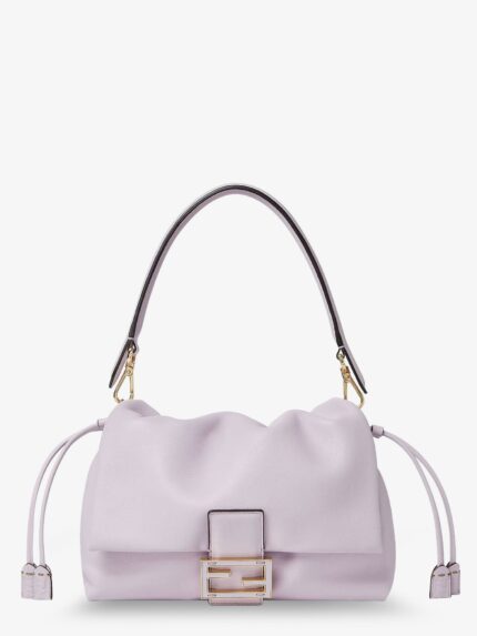 Fendi Mamma Baguette Medium Leather Crossbody Bag