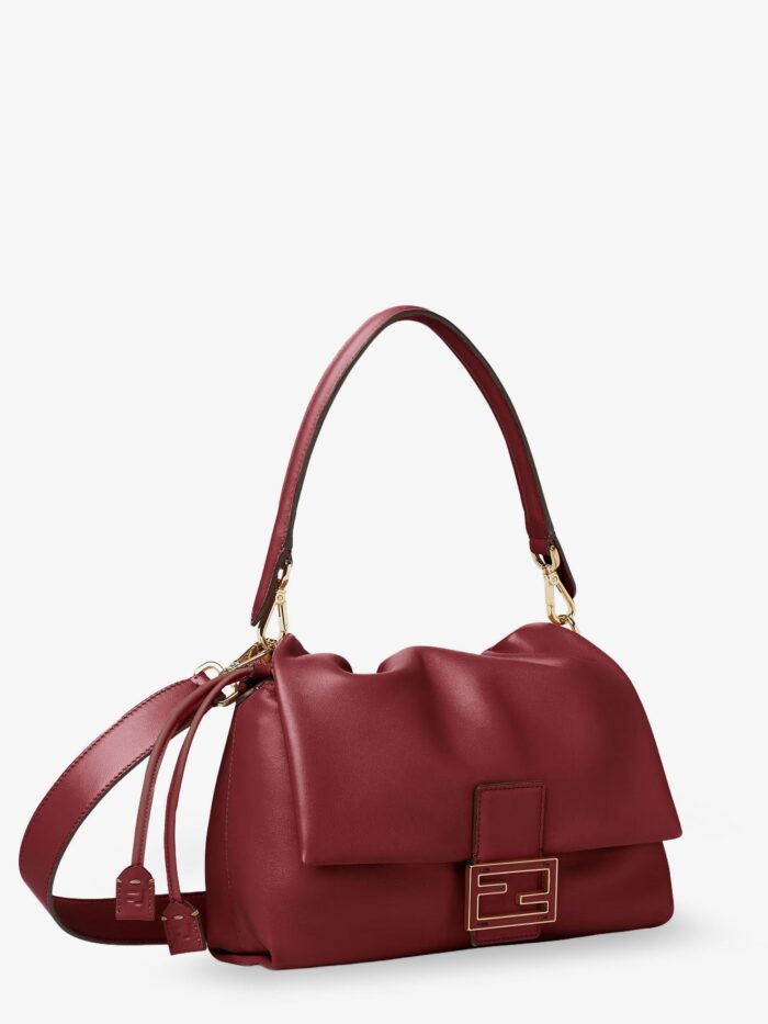 Fendi Mamma Baguette Medium Leather Crossbody Bag