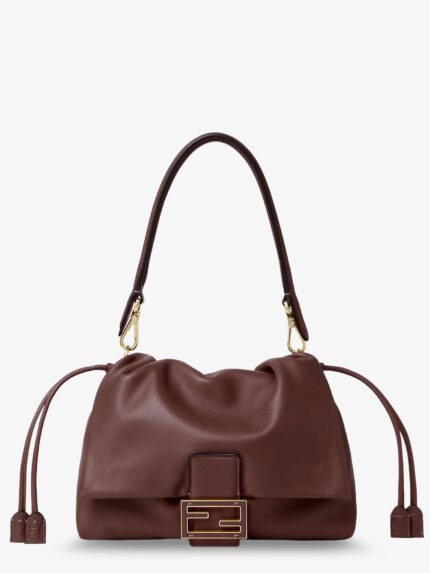 Fendi Mamma Baguette Medium Leather Crossbody Bag