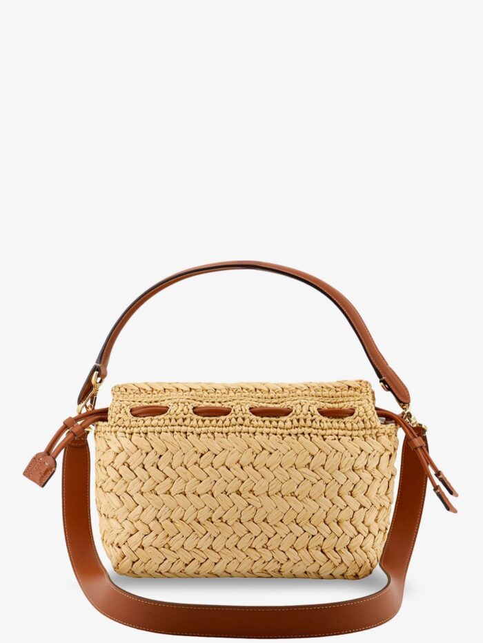 Fendi Mamma Baguette Medium Raffia Crossbody Bag