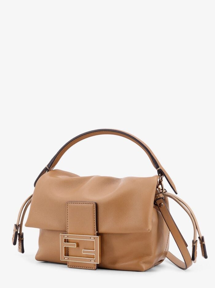 Fendi Mamma Baguette Small Leather Crossbody Bag